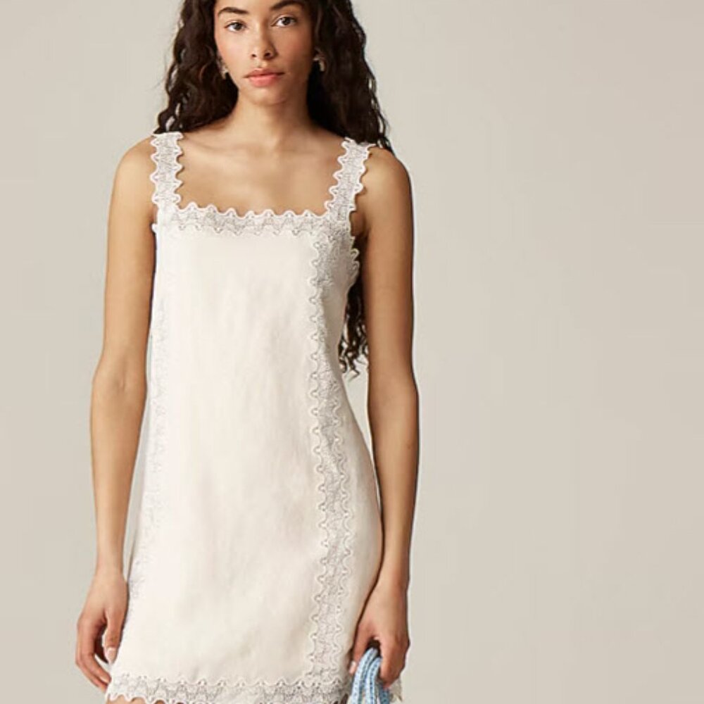 J.CREW Lace-Trim Shift Dress